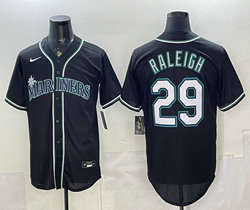 Nike Seattle Mariners #29 Cal Raleigh Navy Blue Authentic Stitched MLB Jersey