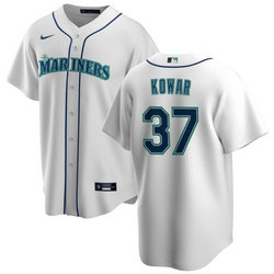 Nike Seattle Mariners #37 Jackson Kowar White Game Authentic Stitched MLB Jersey