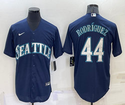 Nike Seattle Mariners #44 Julio Rodriguez Blue Game Authentic Stitched MLB jersey
