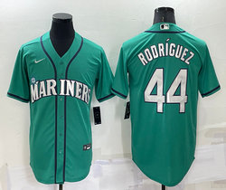 Nike Seattle Mariners #44 Julio Rodriguez Green Game Authentic Stitched MLB Jersey