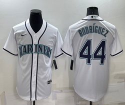 Nike Seattle Mariners #44 Julio Rodriguez White Game Authentic Stitched MLB Jersey