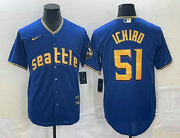 Nike Seattle Mariners #51 Ichiro Suzuki  2023 City Game Authentic Stitched MLB jersey