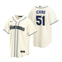 Nike Seattle Mariners #51 Ichiro Suzuki Cream Game Authentic Stitched MLB jersey