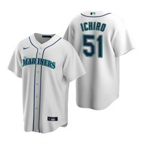 Nike Seattle Mariners #51 Ichiro Suzuki White Game Authentic Stitched MLB jersey