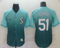 Nike Seattle Mariners #51 Mariners Ichiro Green Drift Fashion Authentic stitched MLB jersey