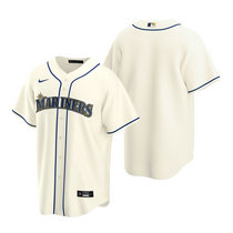 Nike Seattle Mariners #Blank Cream Game Authentic Stitched MLB jersey