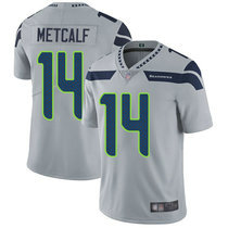 Nike Seattle Seahawks #14 D.K. Metcalf Grey Vapor Untouchable Limited Authentic Stitched NFL Jersey