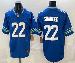Nike Seattle Seahawks #22 Rashid Shaheed Navy Throwback NFL Jersey