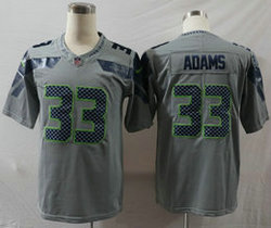 Nike Seattle Seahawks #33 Jamal Adams Gray Super Bowl LX 60 Patch Jersey