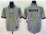 Nike Seattle Seahawks #9 Kenneth Walker III 2025 Gray Rivalries Stitched Jersey