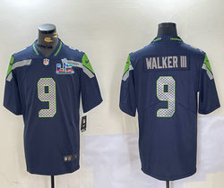 Nike Seattle Seahawks #9 Kenneth Walker III Blue Super Bowl LX 60 Patch Jersey