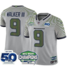 Nike Seattle Seahawks #9 Kenneth Walker III Rivalries 50th Season Patch Jersey