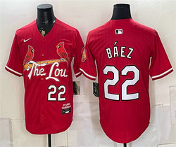 Nike St. Louis Cardinals #22 Joshua Báez Red 2024 City Connect Stitched Baseball Jersey