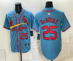Nike St. Louis Cardinals #25 Mark McGwire Blue Alternate Stitched Baseball Jersey