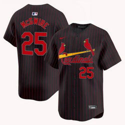 Nike St. Louis Cardinals #25 Mark McGwire Brown Pinstripe Baseball Jersey