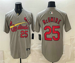 Nike St. Louis Cardinals #25 Mark McGwire Grey Limited Stitched Baseball Jersey