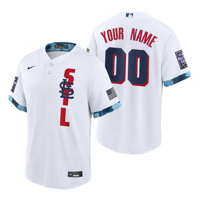 Nike St. Louis Cardinals Custom Any Name 2021 All star White Game Authentic Stitched MLB Jersey