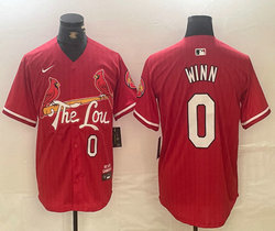 Nike St.Louis Cardinals #0 Masyn Winn Red 2024 City Game Authentic stitched MLB jersey