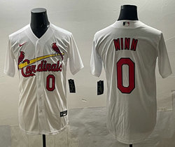 Nike St.Louis Cardinals #0 Masyn Winn White Jersey