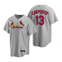 Nike St.Louis Cardinals #13 Matt Carpenter Gray Game Authentic stitched MLB jersey