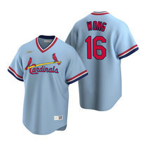 Nike St.Louis Cardinals #16 Kolten Wong Cooperstown Collection Light Blue Authentic Stitched MLB Jersey
