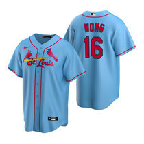 Nike St.Louis Cardinals #16 Kolten Wong Light Blue Game Authentic stitched MLB jersey
