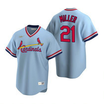 Nike St.Louis Cardinals #21 Andrew Miller Cooperstown Collection Light Blue Authentic Stitched MLB Jersey