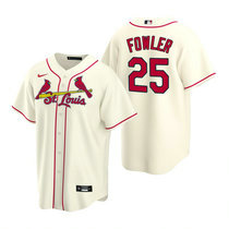 Nike St.Louis Cardinals #25 Dexter Fowler Cream Game Authentic stitched MLB jersey