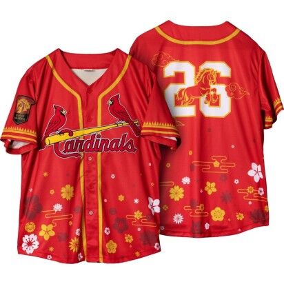 Nike St.Louis Cardinals #26 Horse Red Fashion Authentic Stitched MLB Jersey