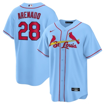 Nike St.Louis Cardinals #28 Nolan Arenado Blue Game Authentic stitched MLB jersey