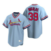 Nike St.Louis Cardinals #39 Miles Mikolas Cooperstown Collection Light Blue Authentic Stitched MLB Jersey