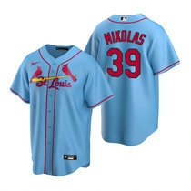 Nike St.Louis Cardinals #39 Miles Mikolas Light Blue Game Authentic stitched MLB jersey