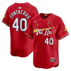 Nike St.Louis Cardinals #40 Willson Contreras Red 2024 City Game Authentic stitched MLB jersey