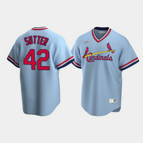 Nike St.Louis Cardinals #42 Bruce Sutter Cooperstown Collection Light Blue Authentic Stitched MLB Jersey