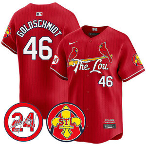 Nike St.Louis Cardinals #46 Paul Goldschmidt Red 2024 City 24 Game Authentic stitched MLB jersey