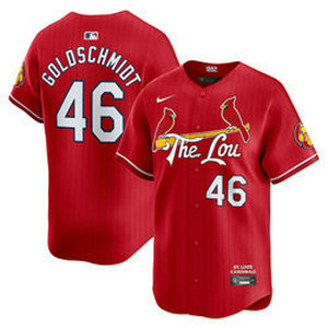 Nike St.Louis Cardinals #46 Paul Goldschmidt Red 2024 City Game Authentic stitched MLB jersey