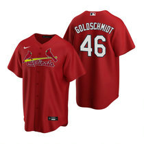 Nike St.Louis Cardinals #46 Paul Goldschmidt Red Game Authentic Stitched MLB jersey