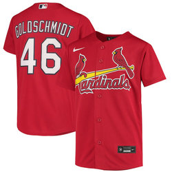Nike St.Louis Cardinals #46 Paul Goldschmidt Red Game Authentic Stitched MLB jersey