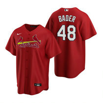 Nike St.Louis Cardinals #48 Harrison Bader Red Game Authentic stitched MLB jersey