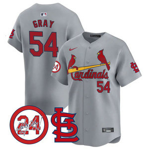 Nike St.Louis Cardinals #54 Sonny Gray Gray 2024 Memorial Authentic stitched MLB jersey