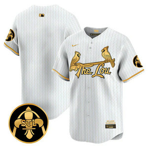 Nike St.Louis Cardinals Blank White 2024 City Gold Name Game Authentic stitched MLB jersey