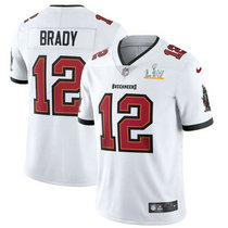 Nike Tampa Bay Buccaneers #12 Tom Brady White 2021 Super Bowl LV Authentic Stitched NFL Jersey