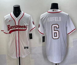 Nike Tampa Bay Buccaneers #6 Baker Mayfield White Joint Authentic Stitched baseball jersey