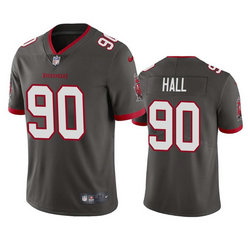 Nike Tampa Bay Buccaneers #90 Logan Hall White Gray Vapor Untouchable Authentic Stitched NFL Jersey
