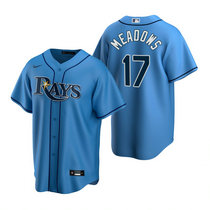 Nike Tampa Bay Rays #17 Austin Meadows Light Blue Game Authentic stitched MLB jersey