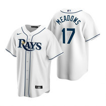 Nike Tampa Bay Rays #17 Austin Meadows White Game Authentic stitched MLB jersey