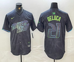 Nike Tampa Bay Rays #21 Jonny DeLuca 2024 City Authentic stitched MLB jersey