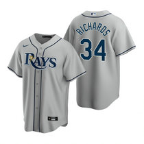 Nike Tampa Bay Rays #34 Trevor Richards Gray Game Authentic stitched MLB jersey