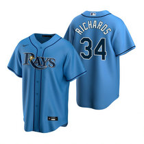 Nike Tampa Bay Rays #34 Trevor Richards Light Blue Game Authentic stitched MLB jersey