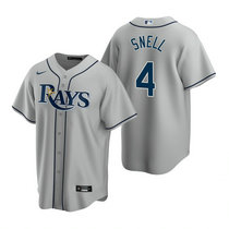 Nike Tampa Bay Rays #4 Blake Snell Gray Game Authentic stitched MLB jersey